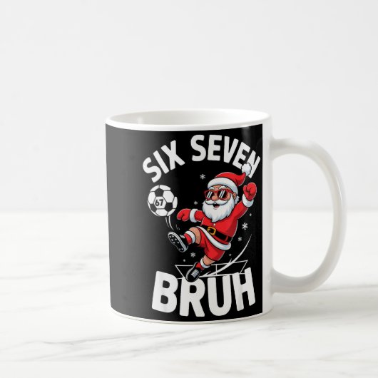 Funny Bruh Soccer Santa 67 Meme Christmas Xmas Paj Kaffeetasse (Rechts)