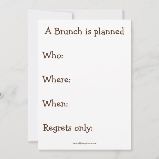 Funny Brunch Einladung (Rückseite)