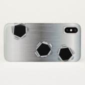 Funny Brushed Metal und Bullet Holen Case-Mate iPhone Hülle (Rückseite (Horizontal))