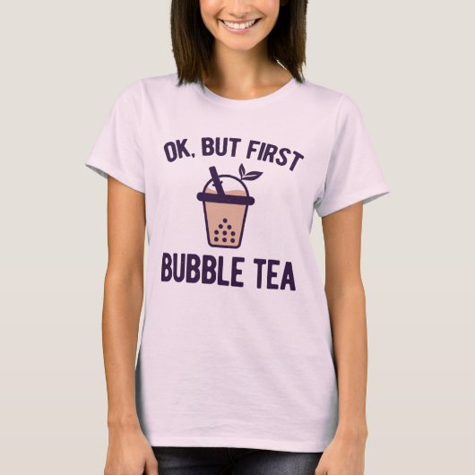 Funny Bubble Boba Tea T-Shirt (Vorderseite)