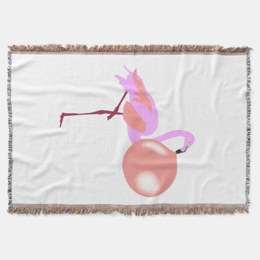 Funny Bubble Gum Flamingo Blflüge Blase Decke (Vorderseite)