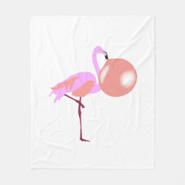 Funny Bubble Gum Flamingo Blflüge Blase Fleecedecke