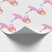 Funny Bubble Gum Flamingo Blflüge Blase Geschenkpapier (Ecke)