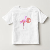 Funny Bubble Gum Flamingo Blflüge Blase Kleinkind T-shirt (Vorderseite)