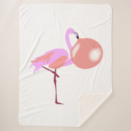 Funny Bubble Gum Flamingo Blflüge Blase Sherpadecke