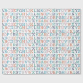 Funny Bubble Rainbow Alpbabet Geschenkpapier (Flach)