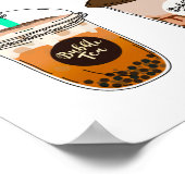 Funny Bubble Tea Boba Lover kann Glück nicht kaufe Poster (Ecke)