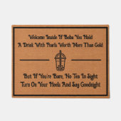 Funny Bubble Tee Spaß Rustikal Minimalistisch Quir Fußmatte (Vorderseite)