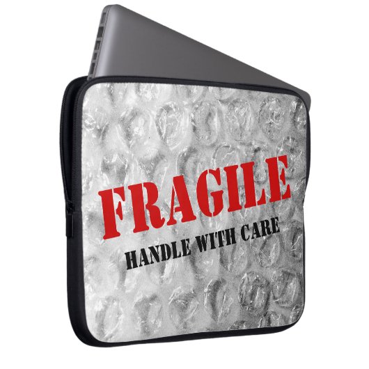Funny Bubble Wrapper Textur Laptop Ärmel | fragil Laptopschutzhülle (Vorne Rechts)