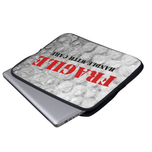 Funny Bubble Wrapper Textur Laptop Ärmel | fragil Laptopschutzhülle (Vorne Knopf)
