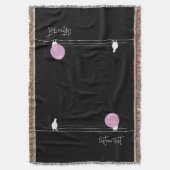 Funny Bubblegum Birds on a Wire Black Decke (Vorderseite Vertikal)