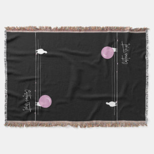 Funny Bubblegum Birds on a Wire Black Decke