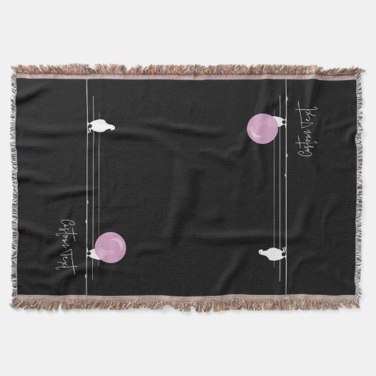 Funny Bubblegum Birds on a Wire Black Decke (Vorderseite)