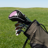 Funny Bubblegum Birds on a Wire Black Golf Headcover (In SItu)