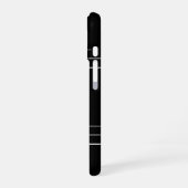 Funny Bubblegum Birds on a Wire Black iPhone 16 Hülle (Linke Seite)