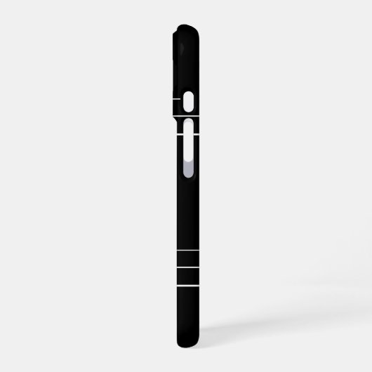 Funny Bubblegum Birds on a Wire Black iPhone 16 Hülle (Linke Seite)