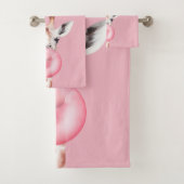 Funny Bubblegum Giraffe Badhandtuch Set (Insitu)