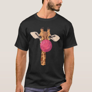 Funny Bubblegum Giraffe Chewing gum Lover Geburtst T-Shirt