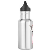 Funny Bubblegum Giraffe Edelstahlflasche (Links)