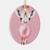 Funny Bubblegum Giraffe Keramik Ornament (Rechts)