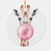 Funny Bubblegum Giraffe Keramik Ornament (Hinten)