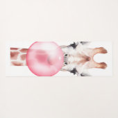 Funny Bubblegum Giraffe Yogamatte (Rückseite (Horizontal))