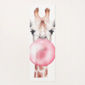 Funny Bubblegum Giraffe Yogamatte (Rückseite)