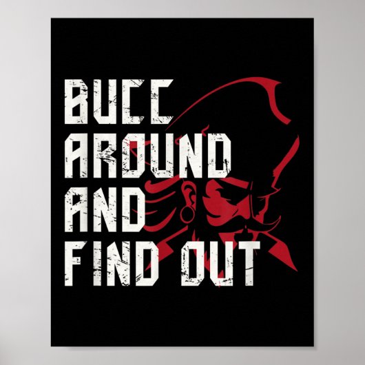 Funny Bucc umgibt und Vintag erforschen Poster (Vorne)