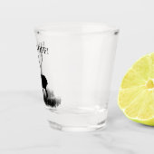 Funny BUCK OFF Hirsche Silhouette Jagen Schnapsglas (Rechts)