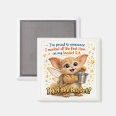 Funny Bucket List Dad Joke Magnet (Vorderseite/Rückseite)