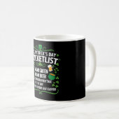 Funny Bucket List feiert St Patrick's Day Kaffeetasse (VorderseiteRechts)