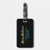 Funny Bucket List hier Gepäckanhänger (Rückseite vertikal)