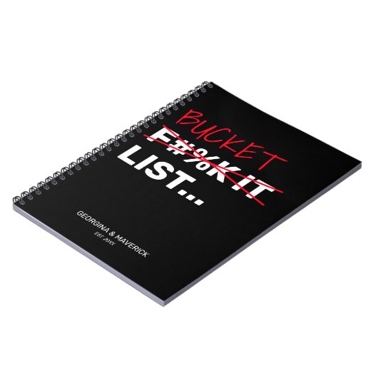 Funny Bucket List Paare Adventure Keepake Notizblock (Linke Seite)