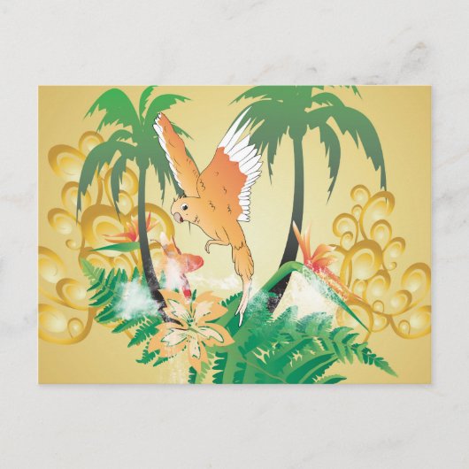 Funny Budgerigars Postkarte (Vorderseite)