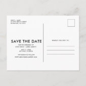 Funny Budget Foto Wedding Save the Date Ankündigungspostkarte (Rückseite)