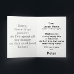 Funny Budget Holiday Card Feiertagskarte<br><div class="desc">Such dir jeden gewollt Urlaub aus!
Es ist eine lustige UrlaubskarteGib sie jemandem mit einem Sinn für Spaß!</div>