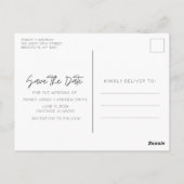 Funny Budget Wedding Save the Date Postkarte (Rückseite)