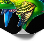 Funny Budgie Budgerigar Design Poster (Ecke)