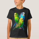Funny Budgie Budgerigar Design  T-Shirt (Vorderseite)