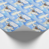 Funny Buffalo Flügel im Himmel Geschenk Geschenkpapier (Ecke)