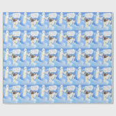 Funny Buffalo Flügel im Himmel Geschenk Geschenkpapier (Flach)