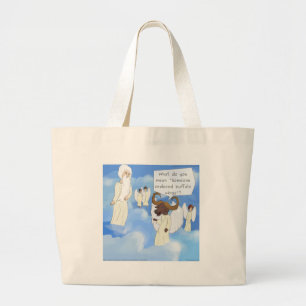 Funny Buffalo Flügel im Himmel Geschenk Jumbo Stoffbeutel