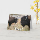 Funny Buffalo Goodbye Card Karte (Gelbe Blume)