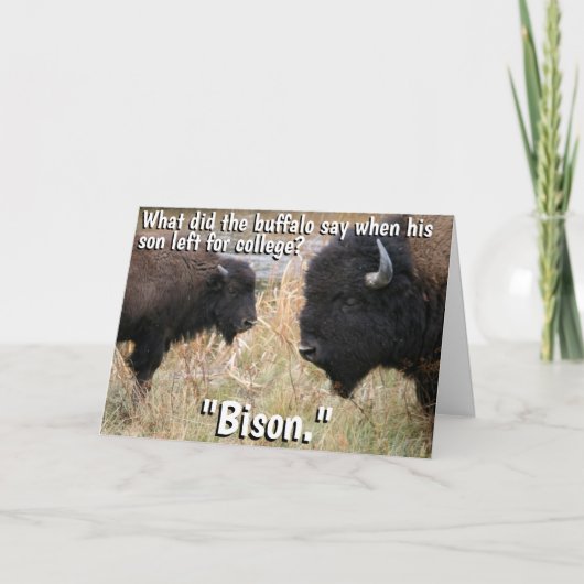 Funny Buffalo Goodbye Card Karte (Vorderseite)