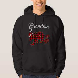 Funny Buffalo Kariert Grandma Bear Two Cubs Christ Hoodie