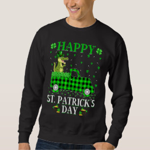 Funny Buffalo Kariert Green Truck Alligator St Pat Sweatshirt