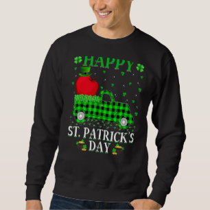Funny Buffalo Kariert Green Truck Apple Fruit St.  Sweatshirt