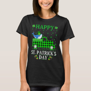 Funny Buffalo Kariert Green Truck Blue Whale St. P T-Shirt