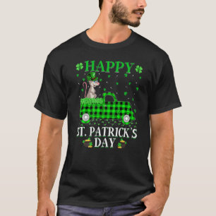 Funny Buffalo Kariert Green Truck Bunny St Patrick T-Shirt