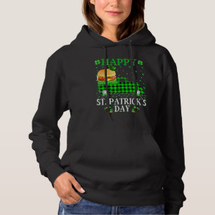 Funny Buffalo Kariert Green Truck Burger St Patric Hoodie